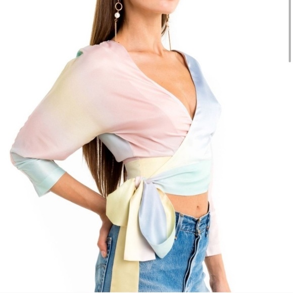 [Wildfox] Wrap Aronud Blouse Top - Picture 1 of 7
